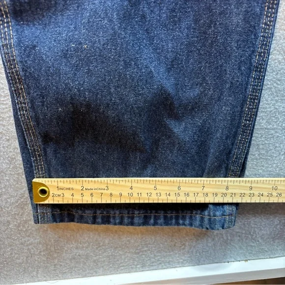CARHARTT ICONIC 2007 OVERALLS BLUE DENIM 100% COTTON WR007 HDK WOMENS SZ 2X28 - Picture 3 of 10